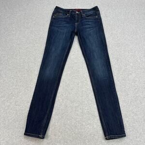 Banana Republic Jeans Dark Wash Mid Rise WMNS 26 Skinny Stretch Denim Indie Chic